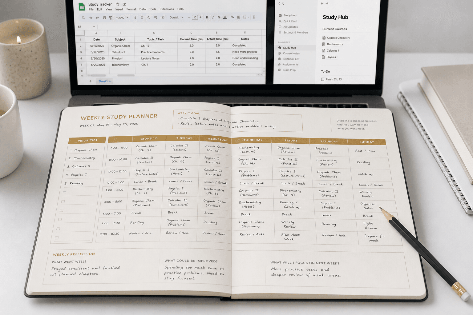 Weekly Study Planner Template for Students: 5 Must-Have Sections, Format Options, and How to Make It Stick