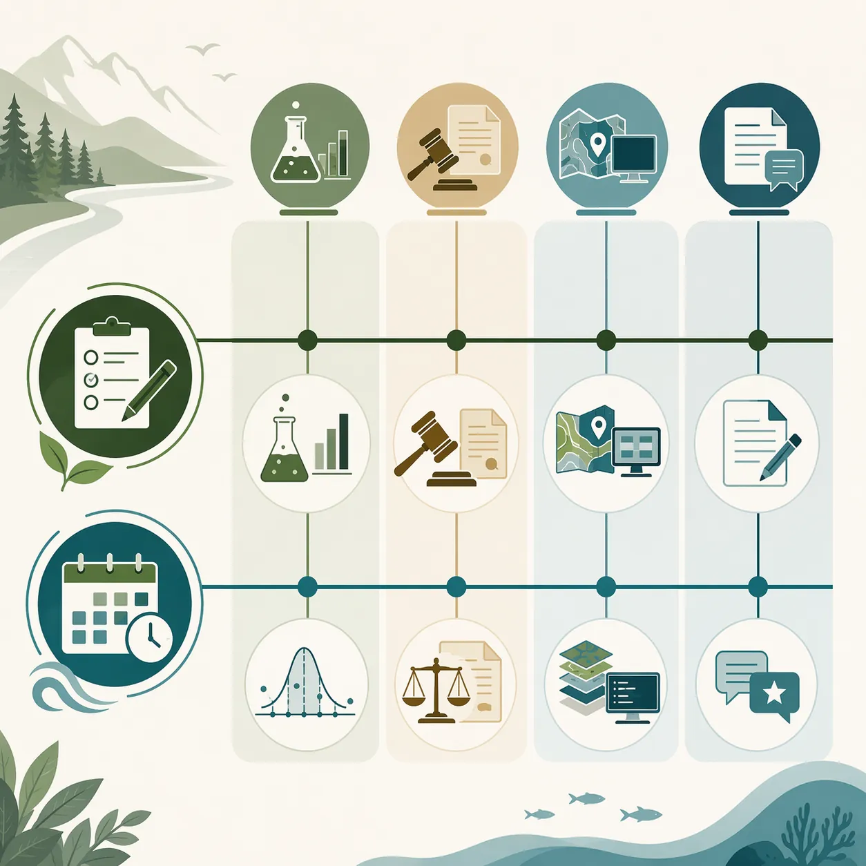 Matrix mapping practice testing and distributed practice to quantitative, policy, GIS, and writing-intensive courses