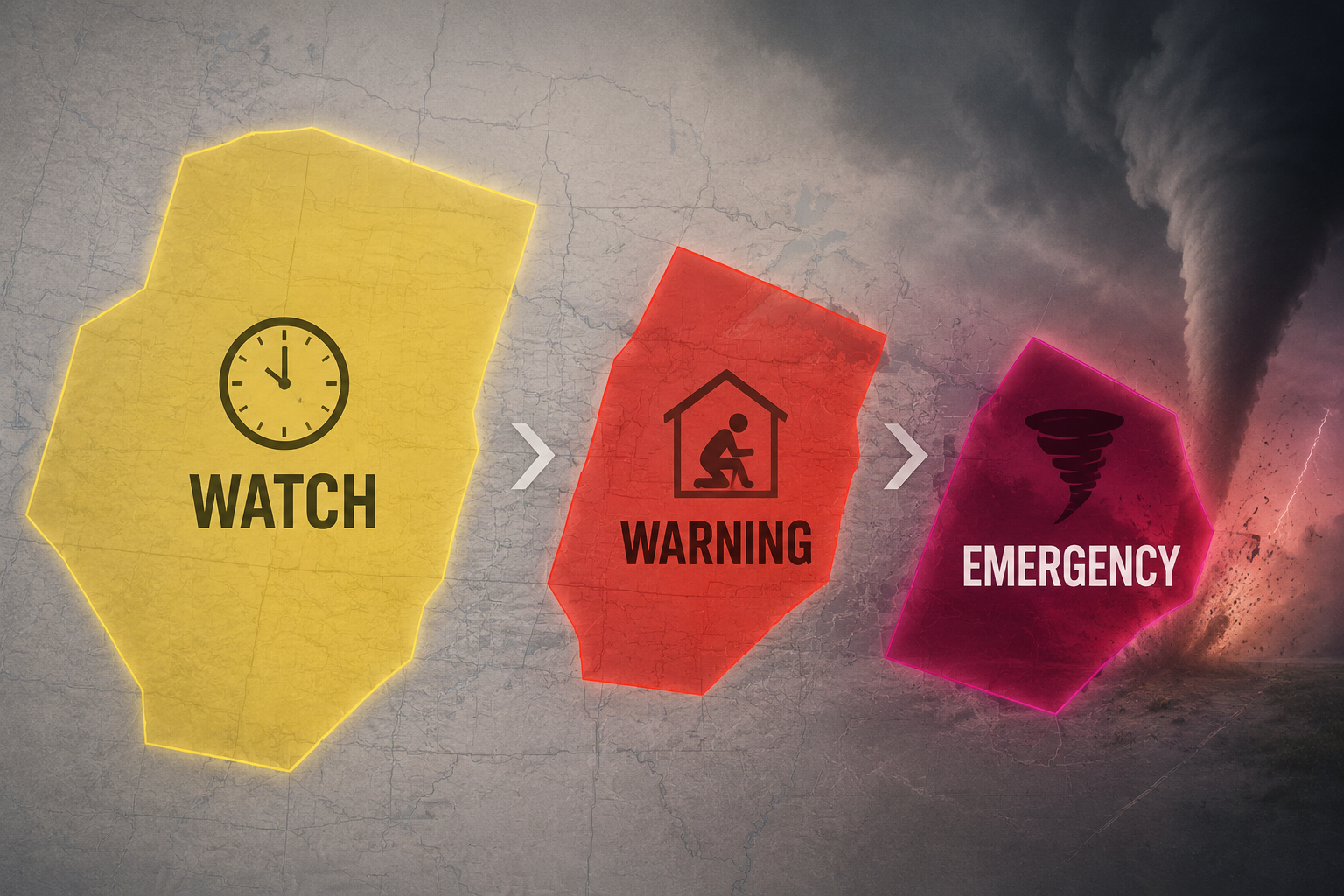 How to Read Tornado Alerts: Watch, Warning, Emergency