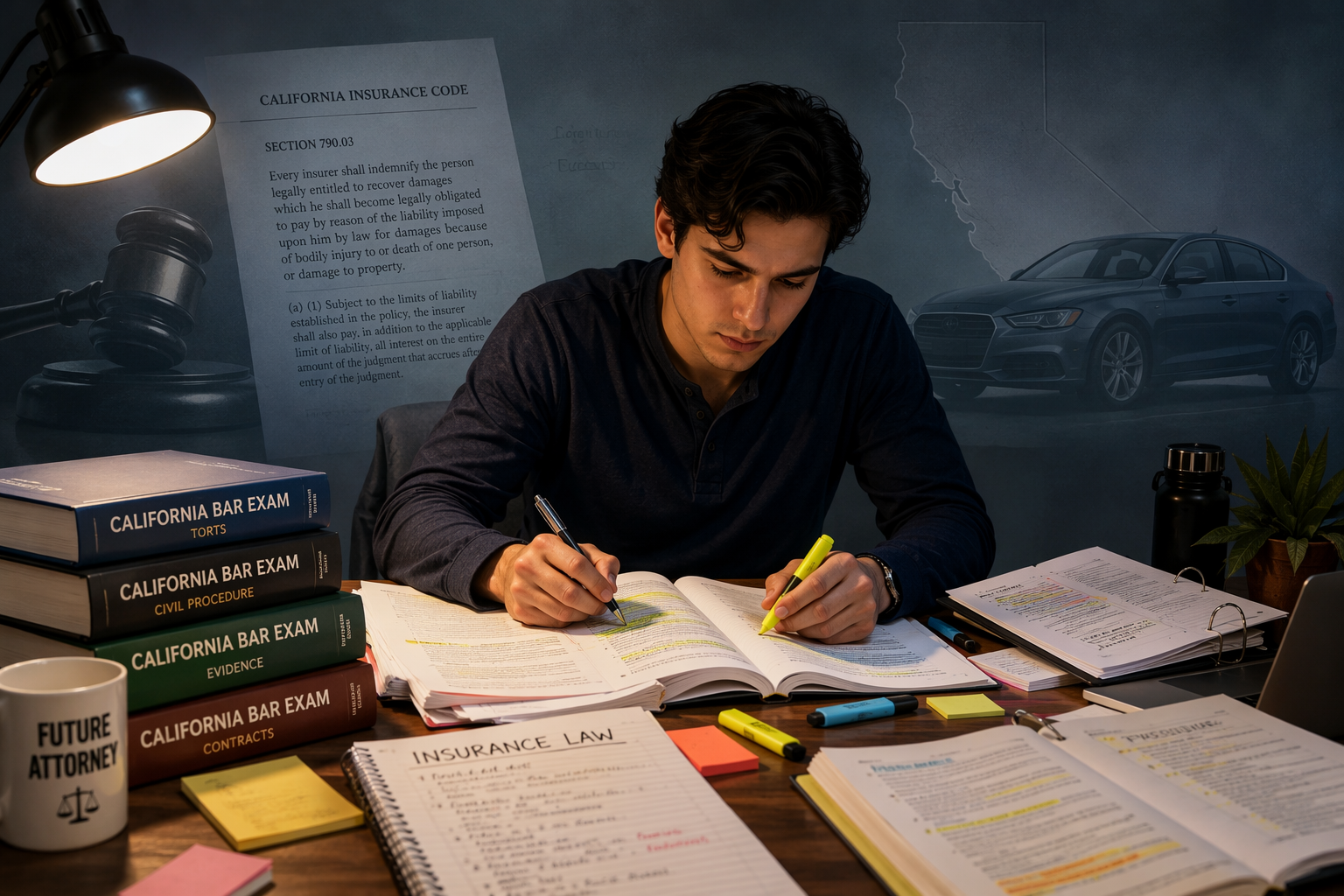 How to Study California Uninsured Motorist Law for the Bar Exam