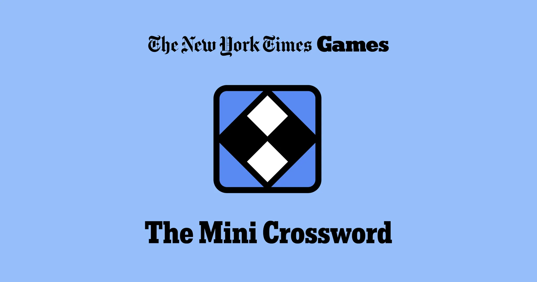 Official New York Times Games image showing the Mini Crossword as a compact grid with short everyday answers