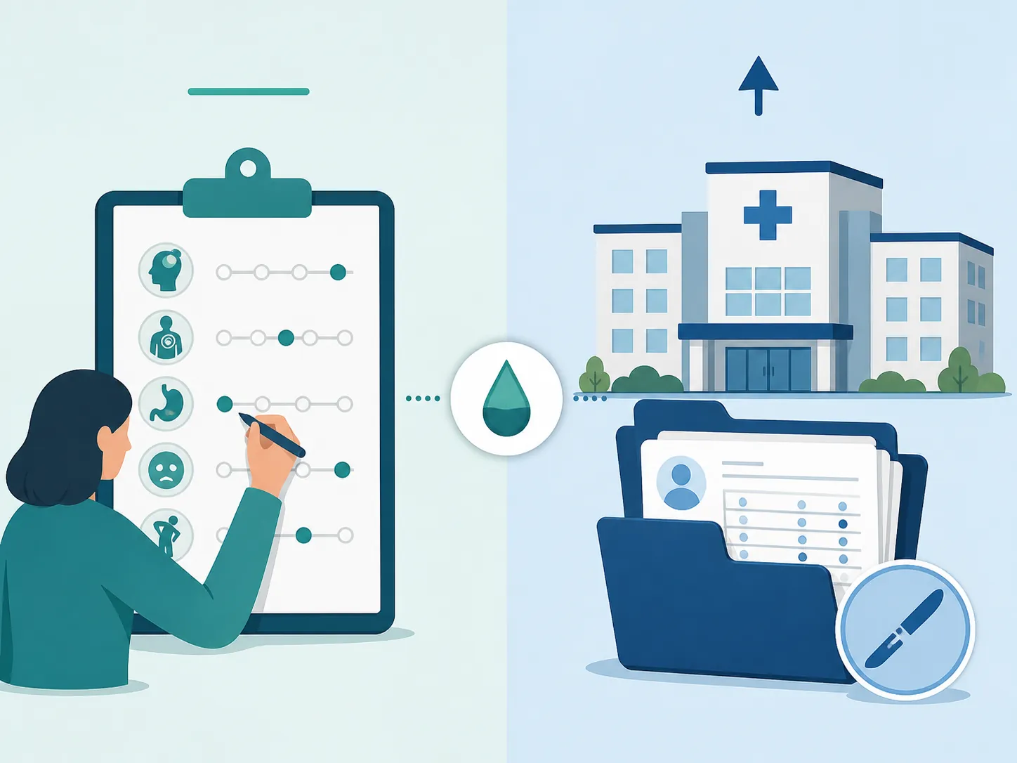 Symptom questionnaire and hospital registry measuring the same urinary outcome in different ways