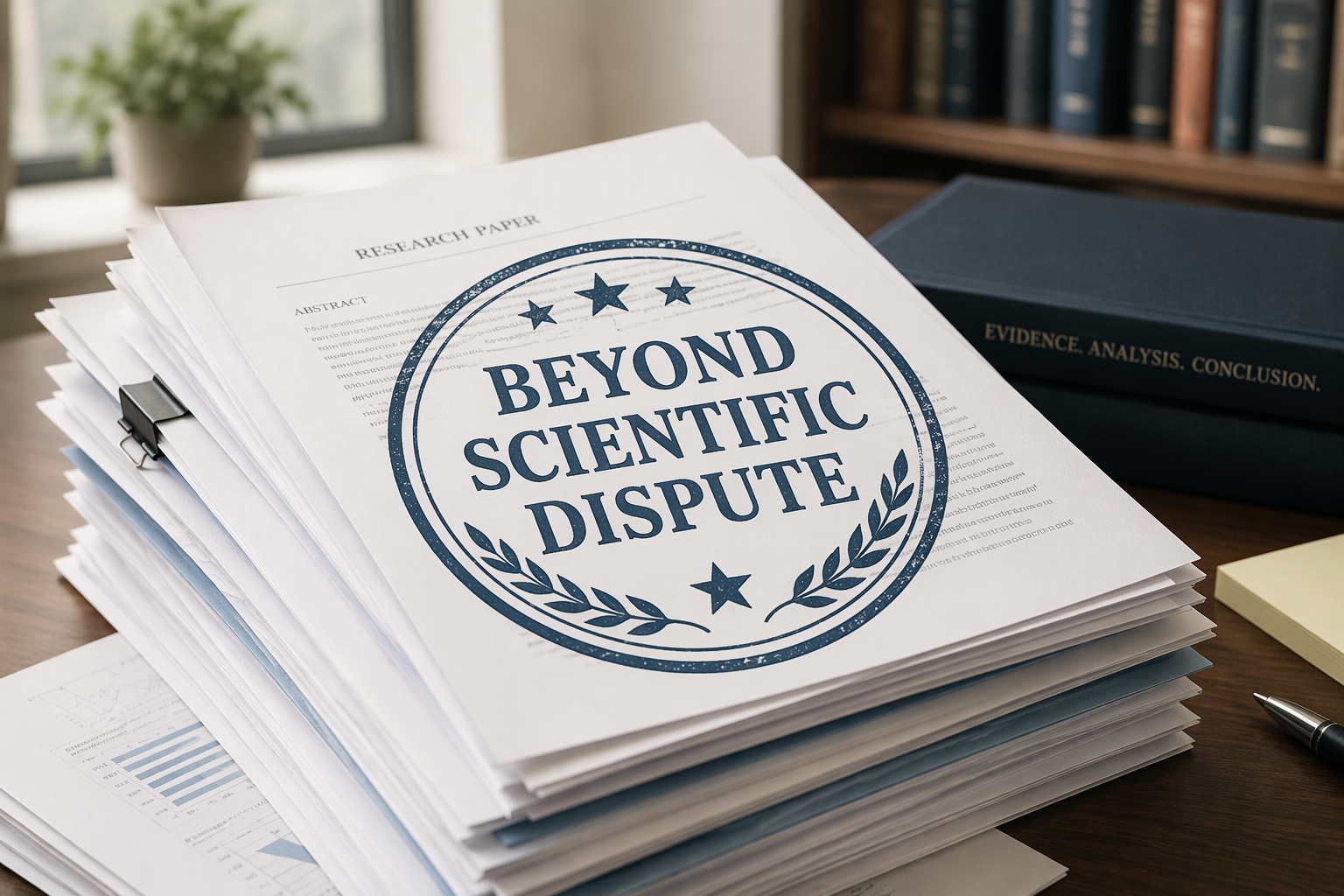 Scientific papers stamped with the phrase beyond scientific dispute