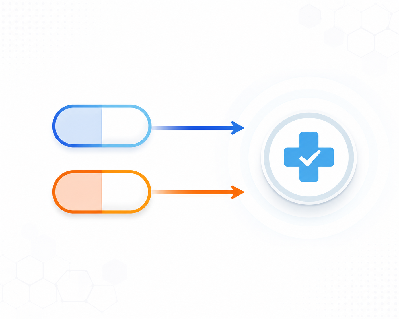 Two antibiotic treatment paths leading to an equivalent medical outcome