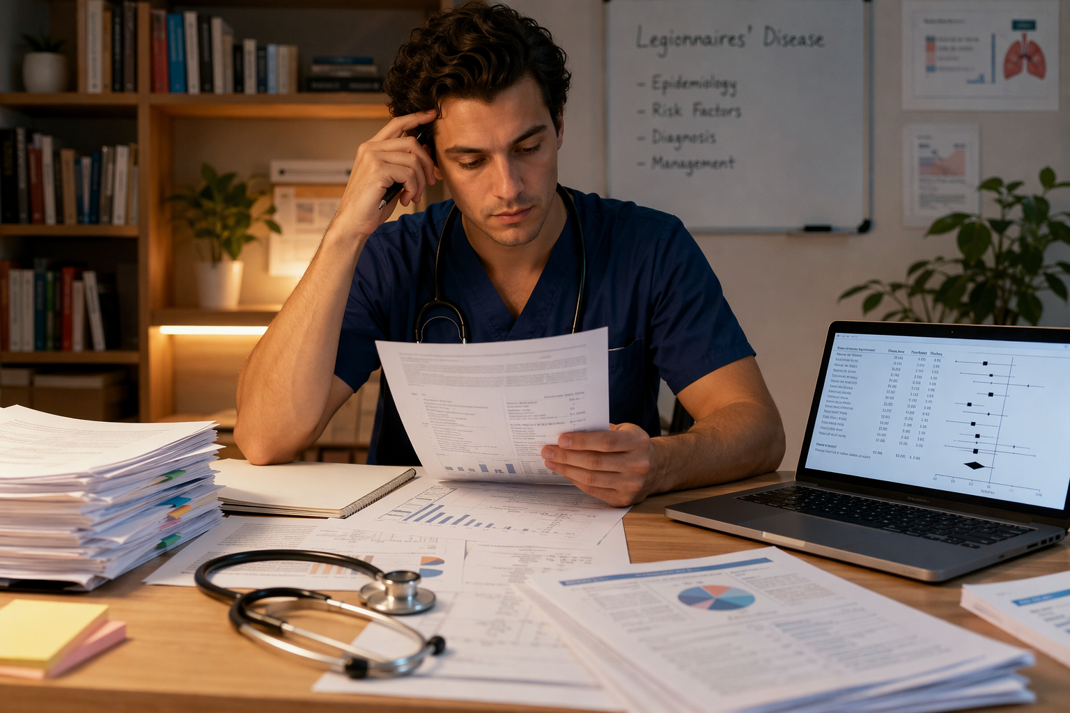 How to Analyze Legionnaires' Disease Treatment Studies