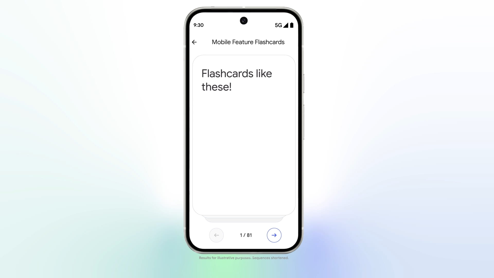 NotebookLM mobile flashcard interface with a citation link to the source document