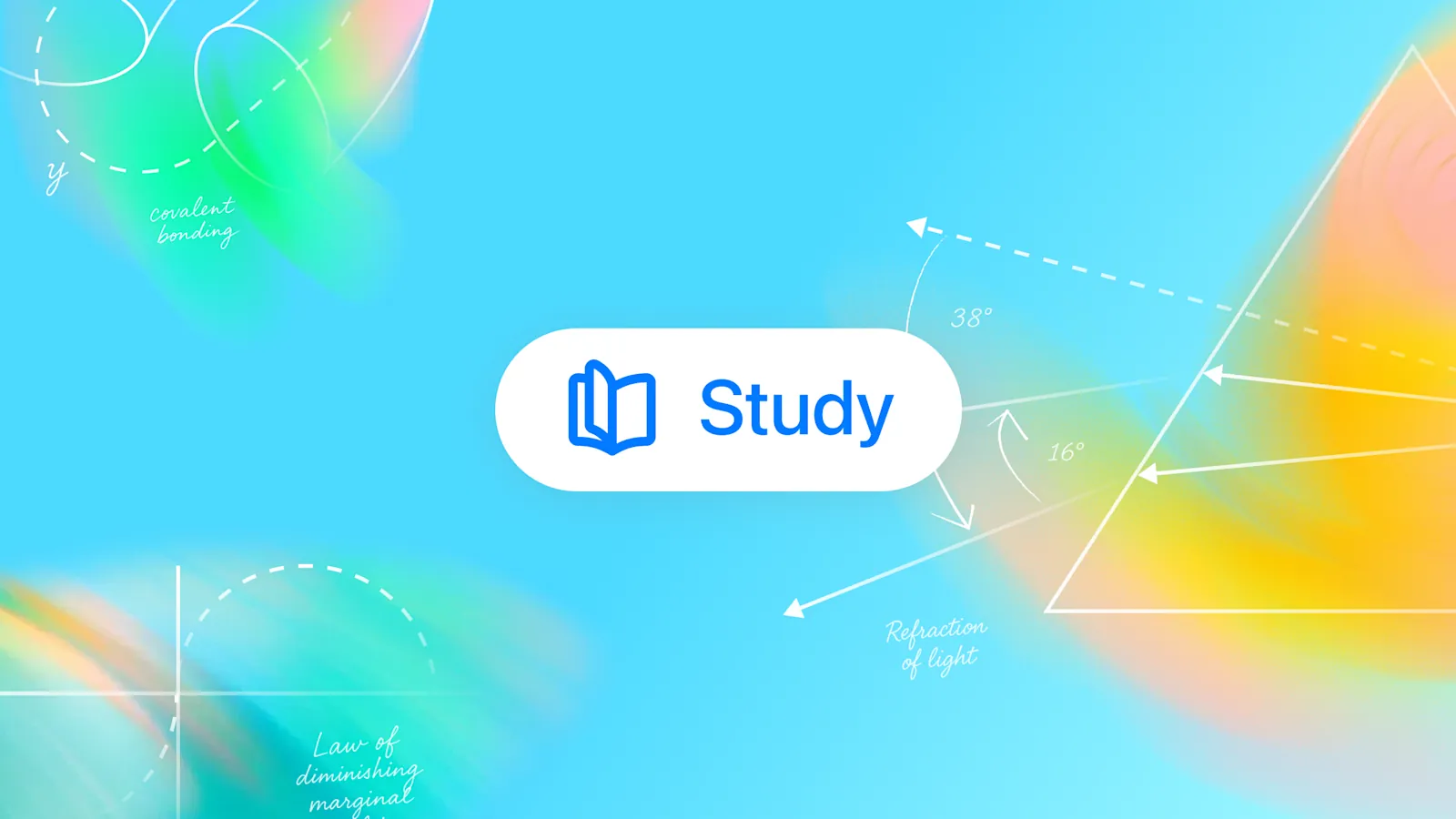 OpenAI's official announcement visual for ChatGPT Study Mode, showing a guided tutoring conversation and quiz-style question elements on screen.