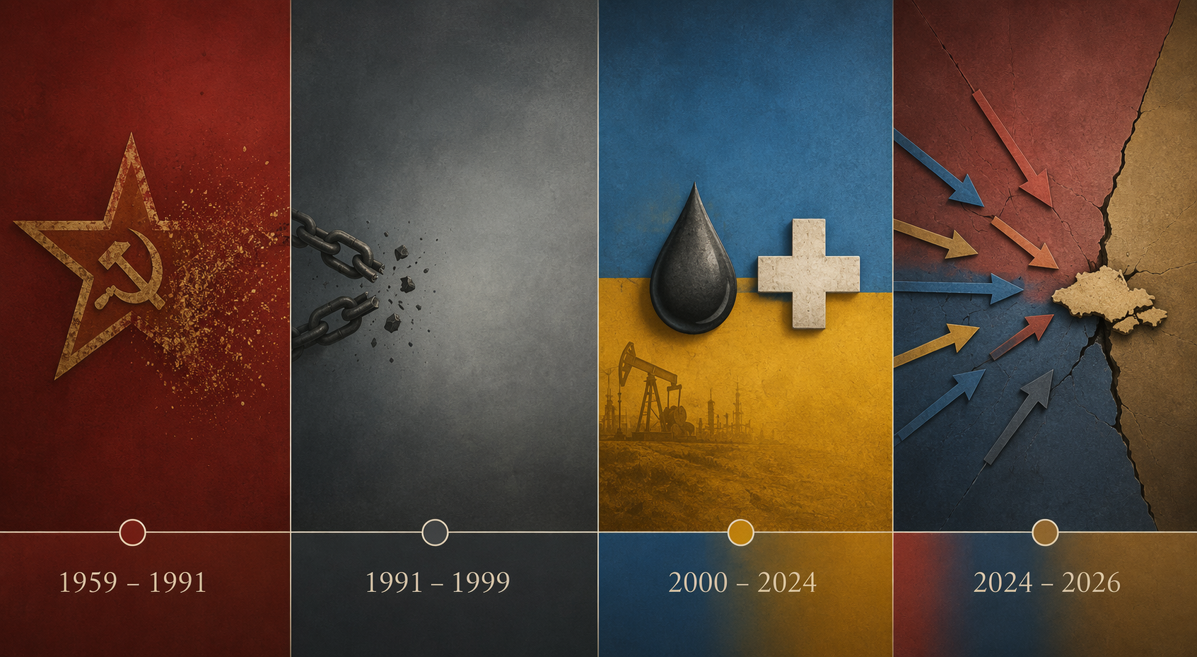 Timeline of Cuba's four alliance phases from Soviet alignment to multipolar rebalancing