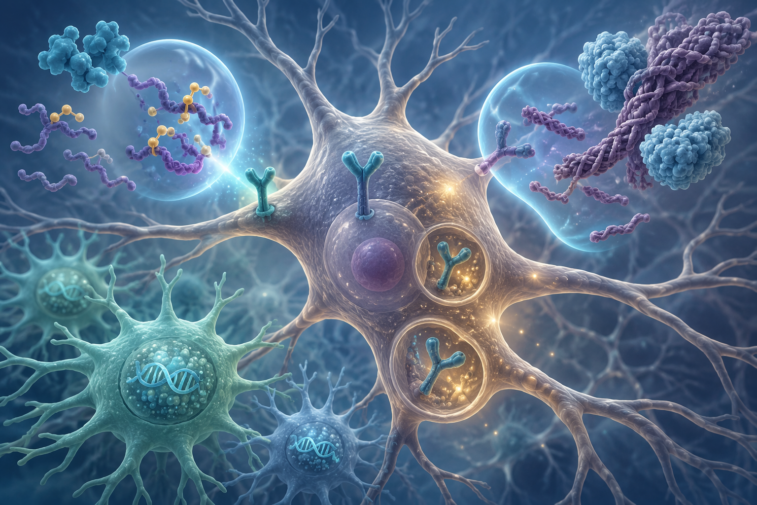 Neuron showing three SORLA-mediated protective actions against tau pathology
