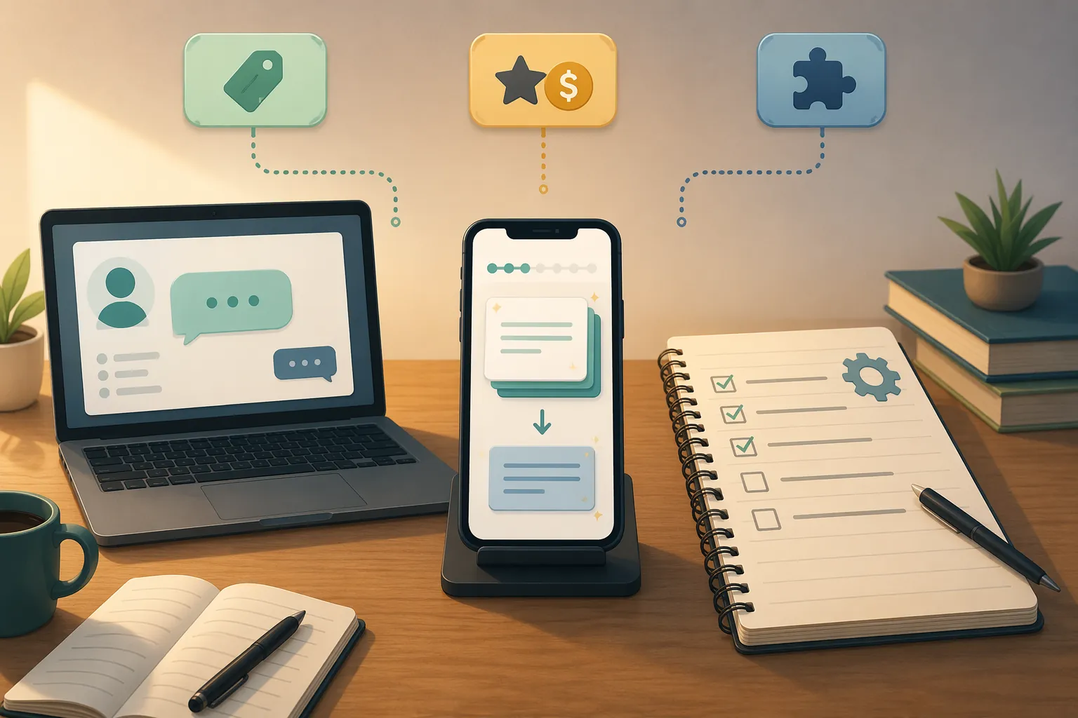 Three study routes for Claude Opus 5 shown as chat tutoring, flashcards, and batch checklist workflows