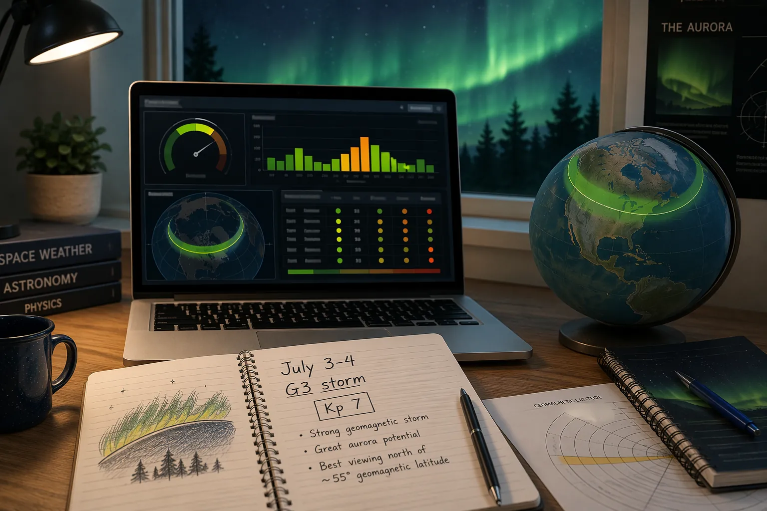 July 2026 Aurora Forecast Data for Your School Project