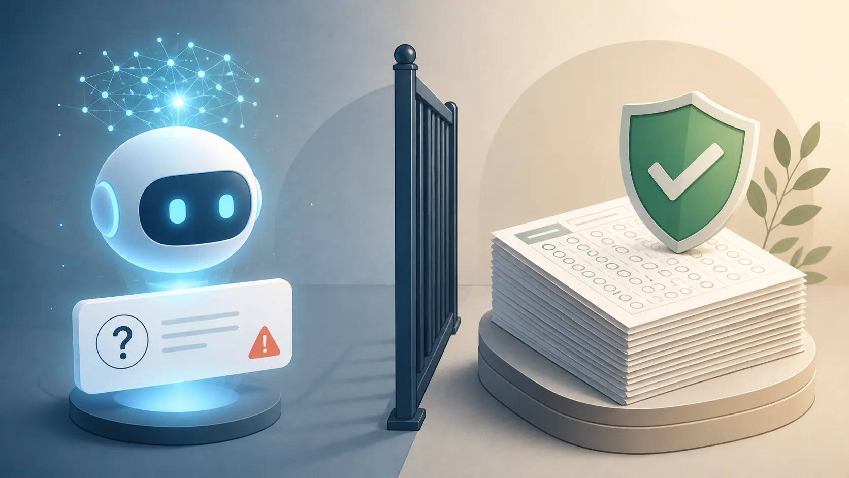 AI-generated practice question separated from verified official exam materials