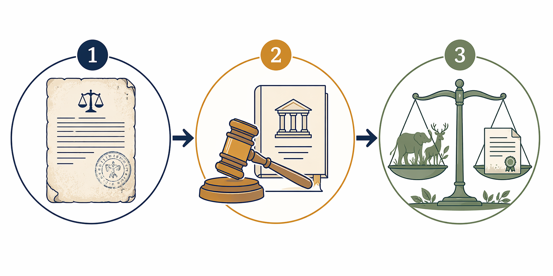 Three-panel flowchart showing prior rule, legal authority, and practical impact