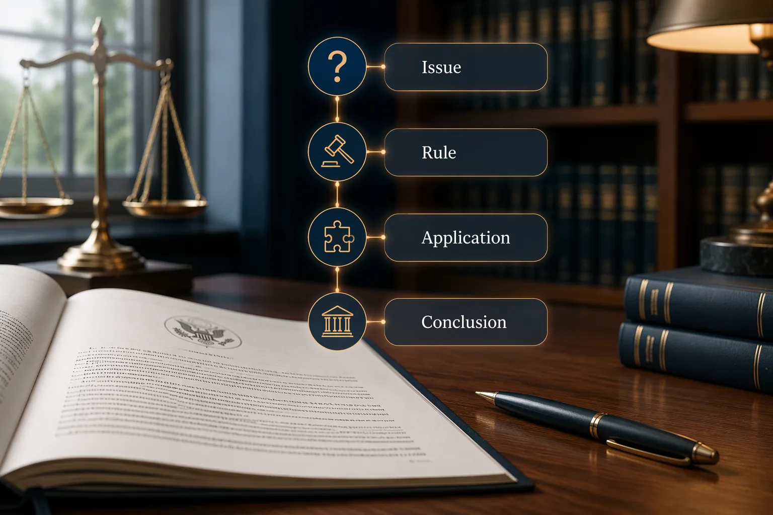Supreme Court opinion document with Issue, Rule, Application, and Conclusion markers