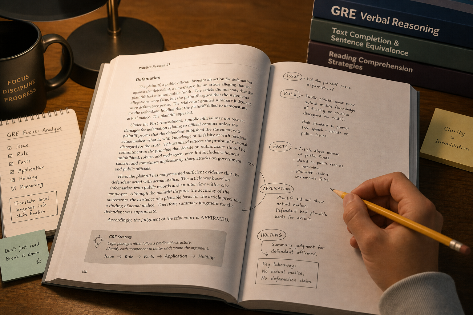 GRE Reading Comprehension: Defamation Law Case Study