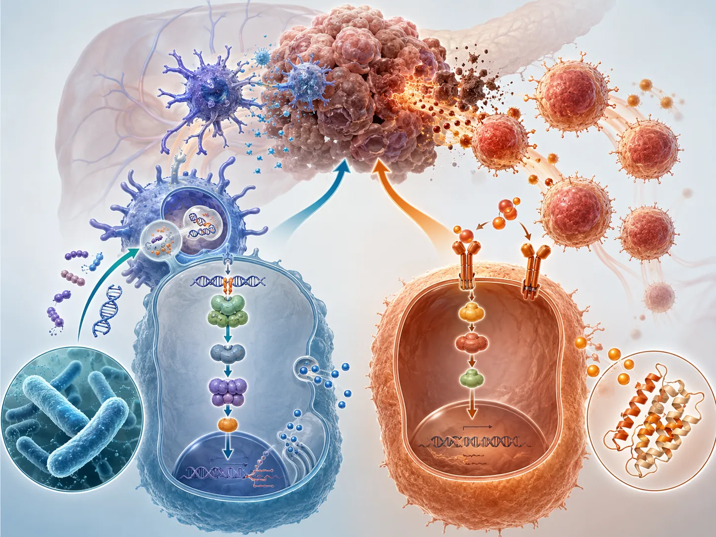 STING-dependent innate signaling and SumIL-2-driven CD8+ T-cell activation converging on a pancreatic tumor