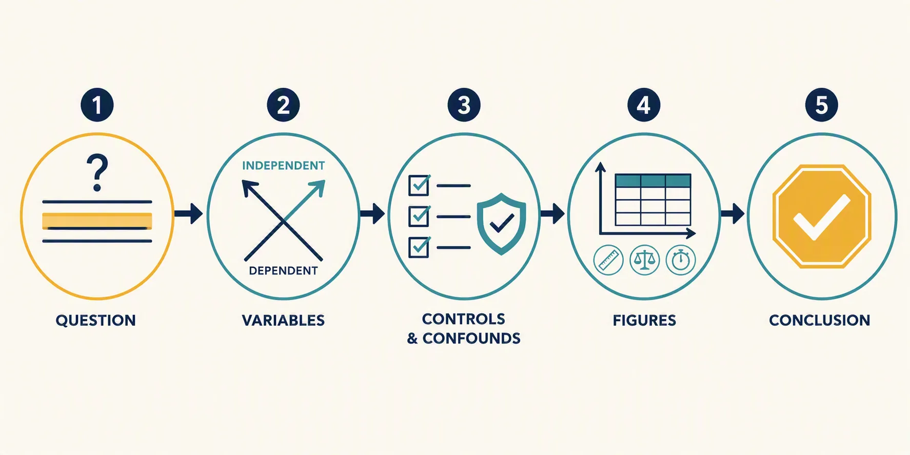 Diagram showing a five-step passage reading protocol from research question to supported conclusion
